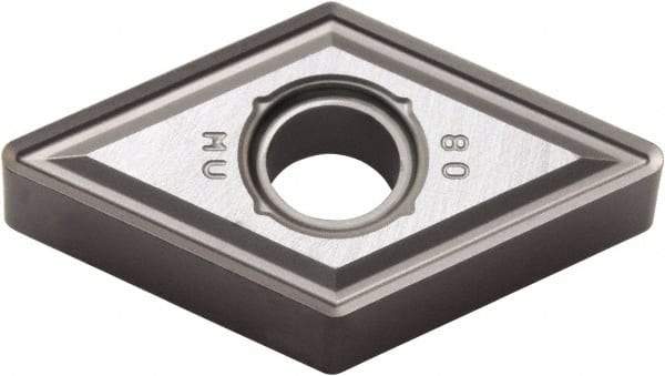 Kyocera - DNMG442 MU Grade PR015S Carbide Turning Insert - Megacoat Hard Finish, 55° Diamond, 1/2" Inscr Circle, 1/4" Thick, 1/32" Corner Radius - Americas Industrial Supply
