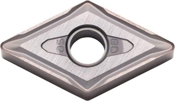 Kyocera - DNMG431 Grade PR015S Carbide Turning Insert - Megacoat Hard Finish, 55° Diamond, 1/2" Inscr Circle, 3/16" Thick, 1/64" Corner Radius - Americas Industrial Supply