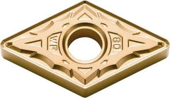 Kyocera - DNMX442 WF Grade PV720 Cermet Turning Insert - Megacoat Nano Finish, 55° Diamond, 1/2" Inscr Circle, 1/4" Thick, 1/32" Corner Radius - Americas Industrial Supply