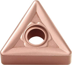 Kyocera - TNMG332 C Grade CA310 Carbide Turning Insert - TiCN/Al2O3 Finish, 60° Triangle, 3/8" Inscr Circle, 3/16" Thick, 1/32" Corner Radius - Americas Industrial Supply