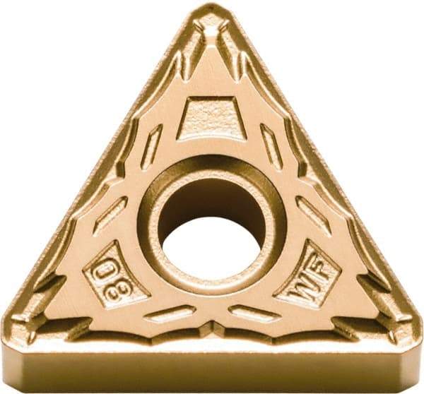 Kyocera - TNMX331 WF Grade TN610 Cermet Turning Insert - Uncoated, 60° Triangle, 3/8" Inscr Circle, 3/16" Thick, 1/64" Corner Radius - Americas Industrial Supply