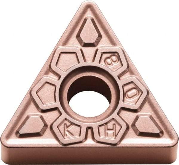 Kyocera - TNMG333 KH Grade CA320 Carbide Turning Insert - TiCN/Al2O3 Finish, 60° Triangle, 3/8" Inscr Circle, 3/16" Thick, 3/64" Corner Radius - Americas Industrial Supply