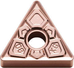 Kyocera - TNMG332 KG Grade CA320 Carbide Turning Insert - TiCN/Al2O3 Finish, 60° Triangle, 3/8" Inscr Circle, 3/16" Thick, 1/32" Corner Radius - Americas Industrial Supply
