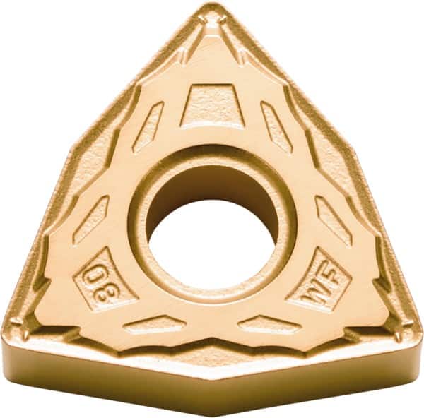 Kyocera - WNMG431 WF Grade TN620 Cermet Turning Insert - Uncoated, 80° Trigon, 1/2" Inscr Circle, 3/16" Thick, 1/64" Corner Radius - Americas Industrial Supply
