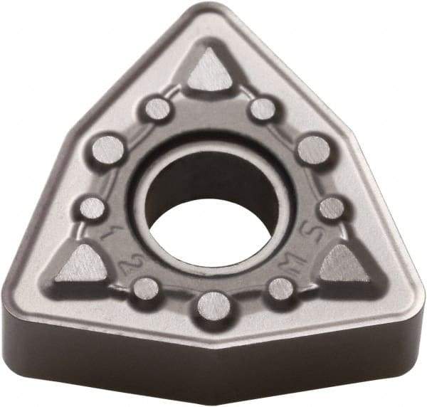 Kyocera - WNMG432 MS Grade PR005S Carbide Turning Insert - Megacoat Hard Finish, 80° Trigon, 1/2" Inscr Circle, 3/16" Thick, 1/32" Corner Radius - Americas Industrial Supply