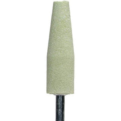 Norton - 2-1/2" Head Diam x 3/4" Thickness, A1, Cone End, Ceramic Mounted Point - Green, Extra Coarse Grade, 36 Grit, 19,800 RPM - Americas Industrial Supply
