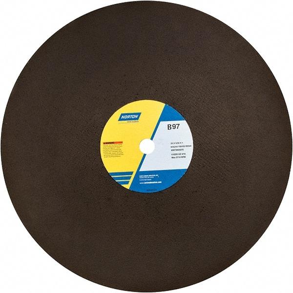 Norton - 20" Aluminum Oxide Cutoff Wheel - 5/32" Thick, 1" Arbor - Americas Industrial Supply