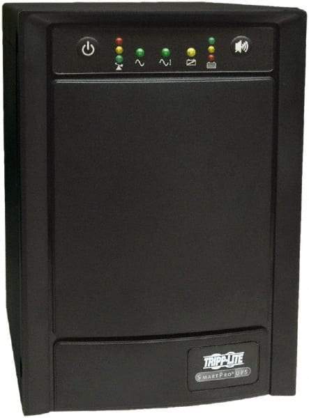 Tripp-Lite - 15 Amp, 750 VA, Tower Mount Line Interactive Backup Uninterruptible Power Supply - Backup 5.6 min with Full Load & 14 min with Half Load, 230 Volt Input & Output, 500 Watt Output, 1 Phases, 6 Outlets - Americas Industrial Supply