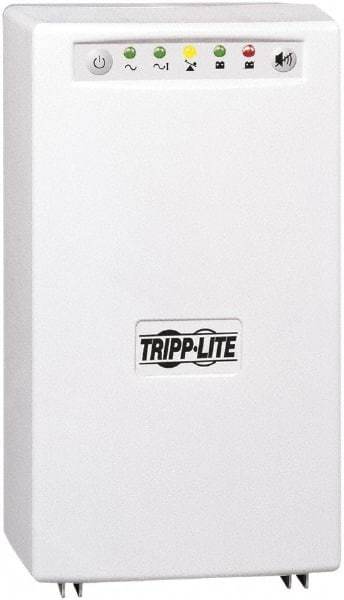 Tripp-Lite - 15 Amp, 700 VA, Tower Mount Line Interactive Backup Uninterruptible Power Supply - Backup 18 min with Full Load & 42 min with Half Load, 120 VAC Input & Output, 450 Watt Output, 1 Phases, 6 Outlets - Americas Industrial Supply