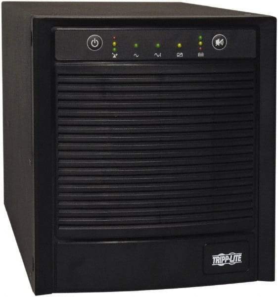 Tripp-Lite - 20 Amp, 3,000 VA, Tower Mount Line Interactive Backup Uninterruptible Power Supply - Backup 3-1/2 min with Full Load & 10 min with Half Load, 120 VAC Input & Output, 2,250 Watt Output, 1 Phases, 8 Outlets - Americas Industrial Supply