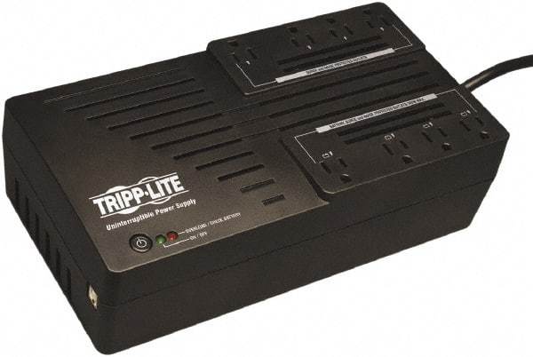 Tripp-Lite - 15 Amp, 550 VA, Tower Mount Line Interactive Backup Uninterruptible Power Supply - Backup 2 min with Full Load & 5-1/2 min with Half Load, 120 VAC Input & Output, 300 Watt Output, 1 Phases, 8 Outlets - Americas Industrial Supply