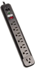 Tripp-Lite - 7 Outlets, 120 VAC15 Amps, 6' Cord, Power Outlet Strip - Floor, Keyhole Mount, 5-15 NEMA Configuration, 12.51" Strip - Americas Industrial Supply