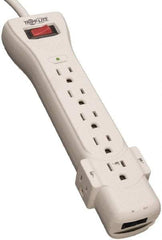 Tripp-Lite - 7 Outlets, 120 VAC15 Amps, 6' Cord, Power Outlet Strip - Floor, Keyhole Mount, 5-15 NEMA Configuration, 10.3" Strip - Americas Industrial Supply