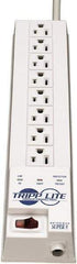 Tripp-Lite - 8 Outlets, 120 VAC15 Amps, 8' Cord, Power Outlet Strip - Floor, Keyhole Mount, 5-15 NEMA Configuration, 1-3/4" Strip - Americas Industrial Supply