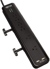 Tripp-Lite - 6 Outlets, 120 VAC15 Amps, 6' Cord, Power Outlet Strip - Floor, Keyhole Mount, 5-15 NEMA Configuration, 2-1/2" Strip - Americas Industrial Supply