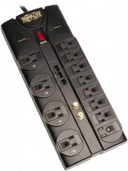 Tripp-Lite - 12 Outlets, 120 VAC15 Amps, 8' Cord, Power Outlet Strip - Floor, Keyhole Mount, 5-15 NEMA Configuration, 12.04" Strip - Americas Industrial Supply