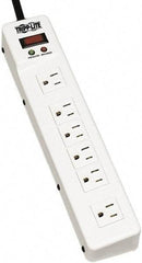Tripp-Lite - 6 Outlets, 120 VAC15 Amps, 6' Cord, Power Outlet Strip - Floor, Keyhole Mount, 5-15 NEMA Configuration, 2-1/4" Strip - Americas Industrial Supply