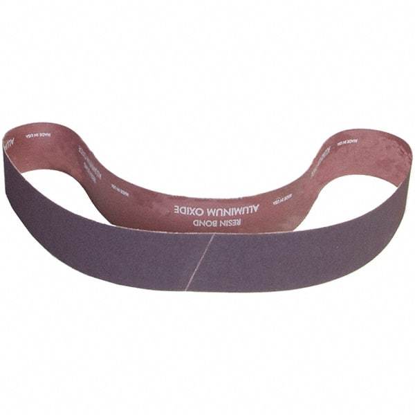 Norton - 2" Wide x 60" OAL, 220 Grit, Aluminum Oxide Abrasive Belt - Aluminum Oxide, Coated, X Weighted Cloth Backing - Americas Industrial Supply