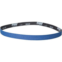 Norton - 1-1/2" Wide x 60" OAL, 100 Grit, Zirconia Alumina Abrasive Belt - Zirconia Alumina, Coated, X Weighted Cloth Backing - Americas Industrial Supply