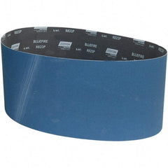 Norton - 9" Wide x 60" OAL, 220 Grit, Zirconia Alumina Abrasive Belt - Zirconia Alumina, Coated, X Weighted Cloth Backing - Americas Industrial Supply