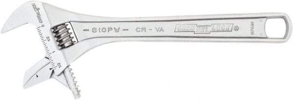 Channellock - 1-9/16" Jaw Capacity, 10" Standard Adjustable Wrench - Chrome Vanadium Steel, Chrome Finish, 10-1/4" OAL - Americas Industrial Supply