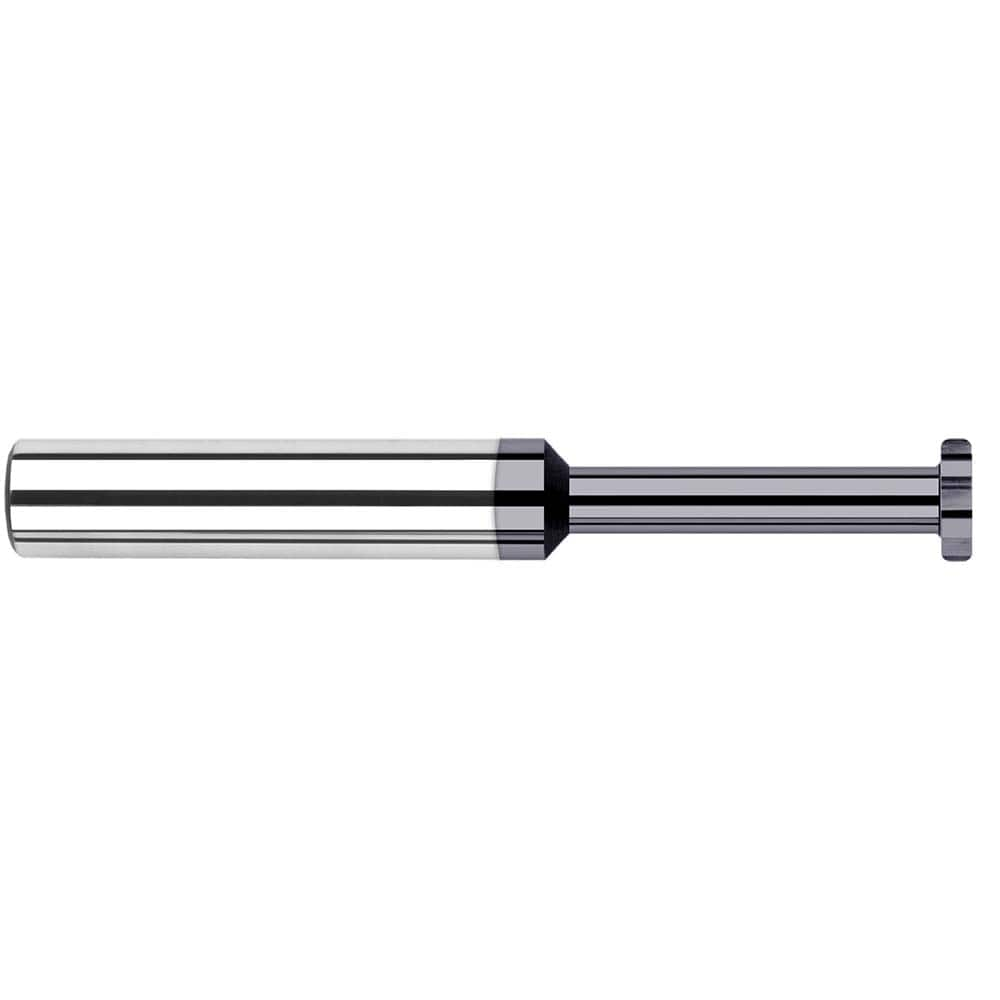 Harvey Tool - 1/4" Cut Diam, 1/32" Cut Width, 1/4" Shank, Straight-Tooth Woodruff Keyseat Cutter - Exact Industrial Supply