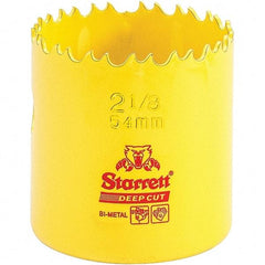 Starrett - 2-1/8" Diam, 2" Cutting Depth, Hole Saw - High Speed Steel Saw, Toothed Edge - Americas Industrial Supply