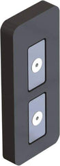 Banner Stakes - 3-1/4" High x 1/2" Long x 1-3/8" Wide Barrier Magnetic Banner Head Attachment - Matte Finish, Black, Use with Plus Banner Head - Americas Industrial Supply