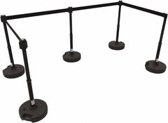 Banner Stakes - 42" High Plastic Pedestrian Barrier - 15' Long Rope - Americas Industrial Supply