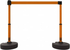 Banner Stakes - 42" High Plastic Pedestrian Barrier - 15' Long Rope - Americas Industrial Supply