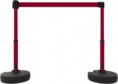 Banner Stakes - 42" High Plastic Pedestrian Barrier - 15' Long Rope - Americas Industrial Supply