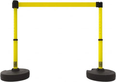 Banner Stakes - 42" High Plastic Pedestrian Barrier - 15' Long Rope - Americas Industrial Supply
