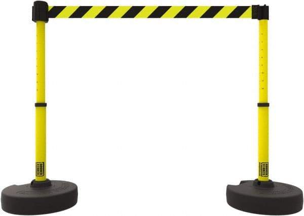 Banner Stakes - 42" High Plastic Pedestrian Barrier - 15' Long Rope - Americas Industrial Supply
