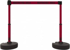 Banner Stakes - 42" High Plastic Pedestrian Barrier - 15' Long Rope - Americas Industrial Supply