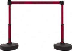 Banner Stakes - 42" High Plastic Pedestrian Barrier - 15' Long Rope - Americas Industrial Supply