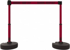 Banner Stakes - 42" High Plastic Pedestrian Barrier - 15' Long Rope - Americas Industrial Supply