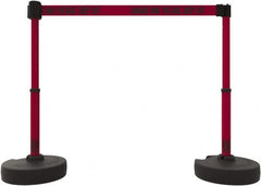 Banner Stakes - 42" High Plastic Pedestrian Barrier - 15' Long Rope - Americas Industrial Supply