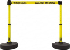 Banner Stakes - 42" High Plastic Pedestrian Barrier - 15' Long Rope - Americas Industrial Supply