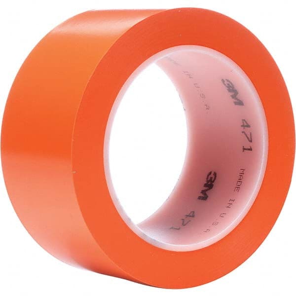 3M - 36 Yd x 1/4" Orange Vinyl Film Tape - Americas Industrial Supply