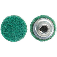 Norton - 4" Disc Diam, Aluminum Oxide Quick Change Disc - Type S Attaching System, Nonwoven, Green, Fine Grade, 15,000 RPM - Americas Industrial Supply