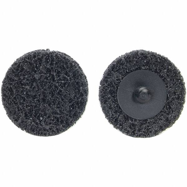 Norton - 4" Disc Diam, Aluminum Oxide Quick Change Disc - Type S Attaching System, Nonwoven, Black, Extra Coarse Grade, 15,000 RPM - Americas Industrial Supply