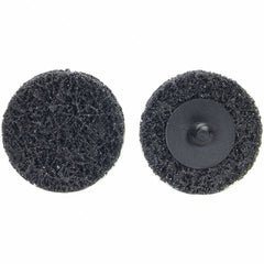 Norton - 4" Disc Diam, Aluminum Oxide Quick Change Disc - Type S Attaching System, Nonwoven, Black, Extra Coarse Grade, 15,000 RPM - Americas Industrial Supply