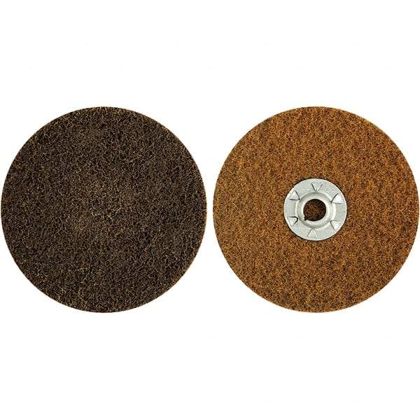 Norton - 5" Disc Diam, Aluminum Oxide Quick Change Disc - Type R Attaching System, Nonwoven, Brown, Coarse Grade, 12,000 RPM - Americas Industrial Supply
