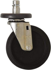 Eagle MHC - 5" Diam x 1" Wide x 7-3/4" OAH Stem Mount Swivel Caster - Rubber, 125 Lb Capacity, Plain Bearing, 1" Round Stem - Americas Industrial Supply