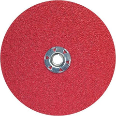 Norton - 7" Diam 5/8-11 Threaded Hole 60 Grit Fiber Disc - Ceramic Alumina, 8,600 Max RPM - Americas Industrial Supply