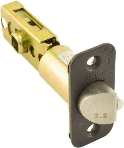 Hager - 4" Long x 1" Wide x 2-1/4" High Dead Latch - Steel/Zinc, Oil Rubbed Bronze Finish - Americas Industrial Supply