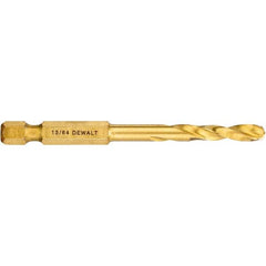 DeWALT - 13/64" High Speed Steel, 135° Point, Straight Shank Maintenance Drill Bit - Americas Industrial Supply