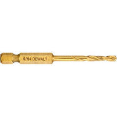 DeWALT - 9/64" High Speed Steel, 135° Point, Straight Shank Maintenance Drill Bit - Americas Industrial Supply