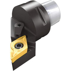 Iscar - Right Hand Cut, Size C4, Various Insert Compatiblity, External Modular Turning & Profiling Cutting Unit Head - 27mm Ctr to Cutting Edge, 50mm Head Length, Through Coolant, Series CAMFIX, Heliturn LD, JetHPLine - Americas Industrial Supply