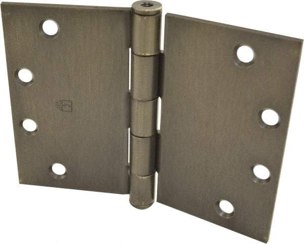 Hager - 6" Wide x 4-1/2" High Square Corner Residential Hinge - Square Edge, Steel, Oil Rubbed Bronze Finish - Americas Industrial Supply